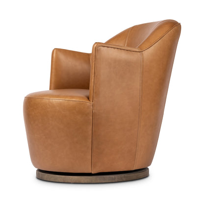 Aurora Swivel Chair Sonoma Butterscotch Top‑Grain Leather