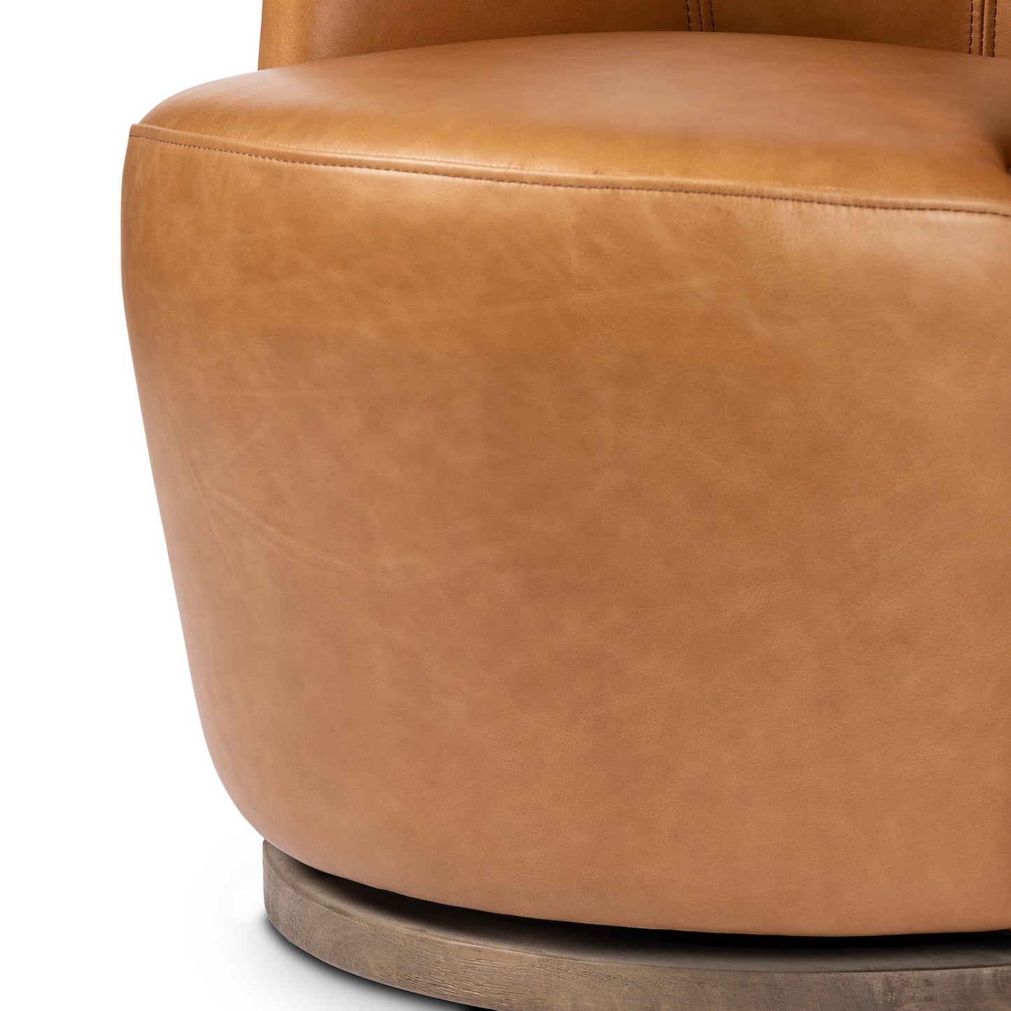 Aurora Swivel Chair Sonoma Butterscotch Top‑Grain Leather