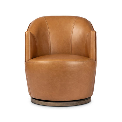 Aurora Swivel Chair Sonoma Butterscotch Top‑Grain Leather