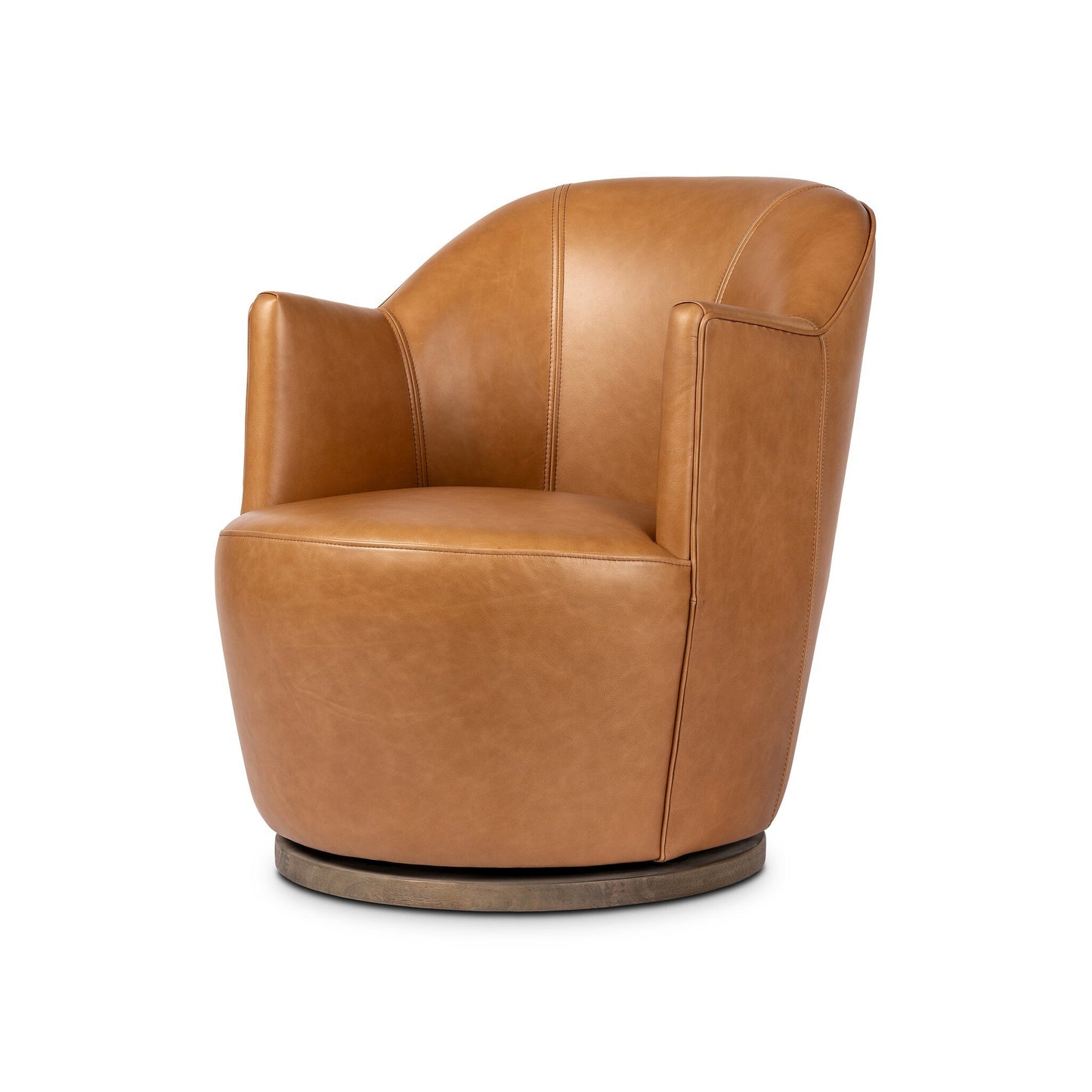 Aurora Swivel Chair Sonoma Butterscotch Top‑Grain Leather