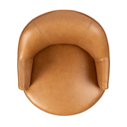 Aurora Swivel Chair Sonoma Butterscotch Top‑Grain Leather