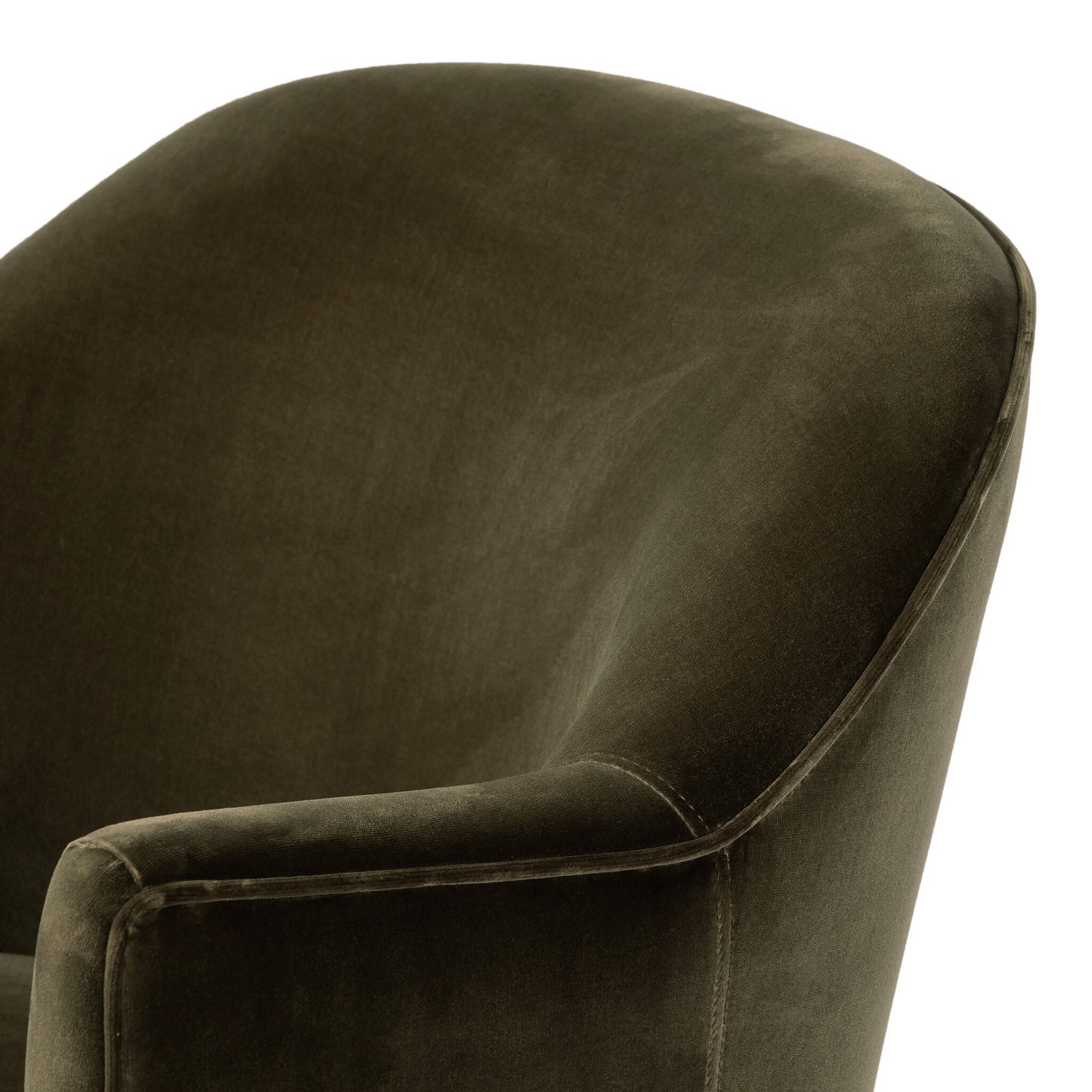 Aurora Swivel Chair Surrey Olive Performance Velvet