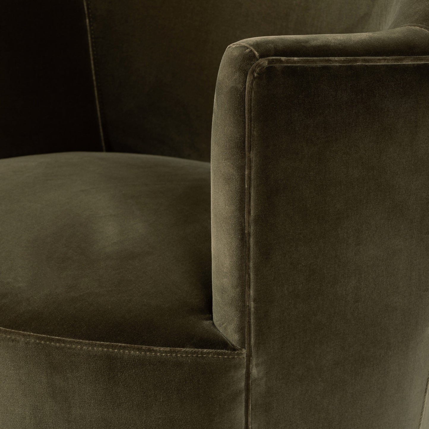 Aurora Swivel Chair Surrey Olive Performance Velvet