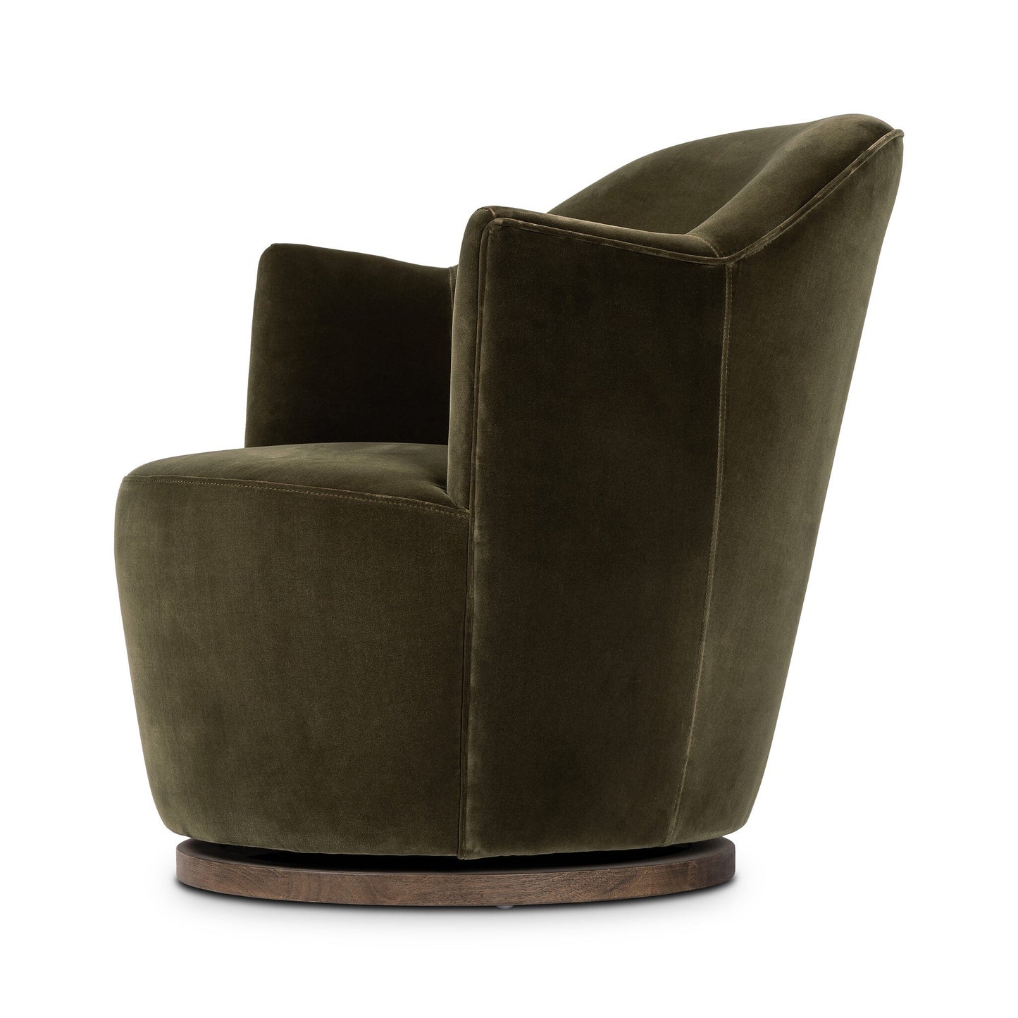 Aurora Swivel Chair Surrey Olive Performance Velvet