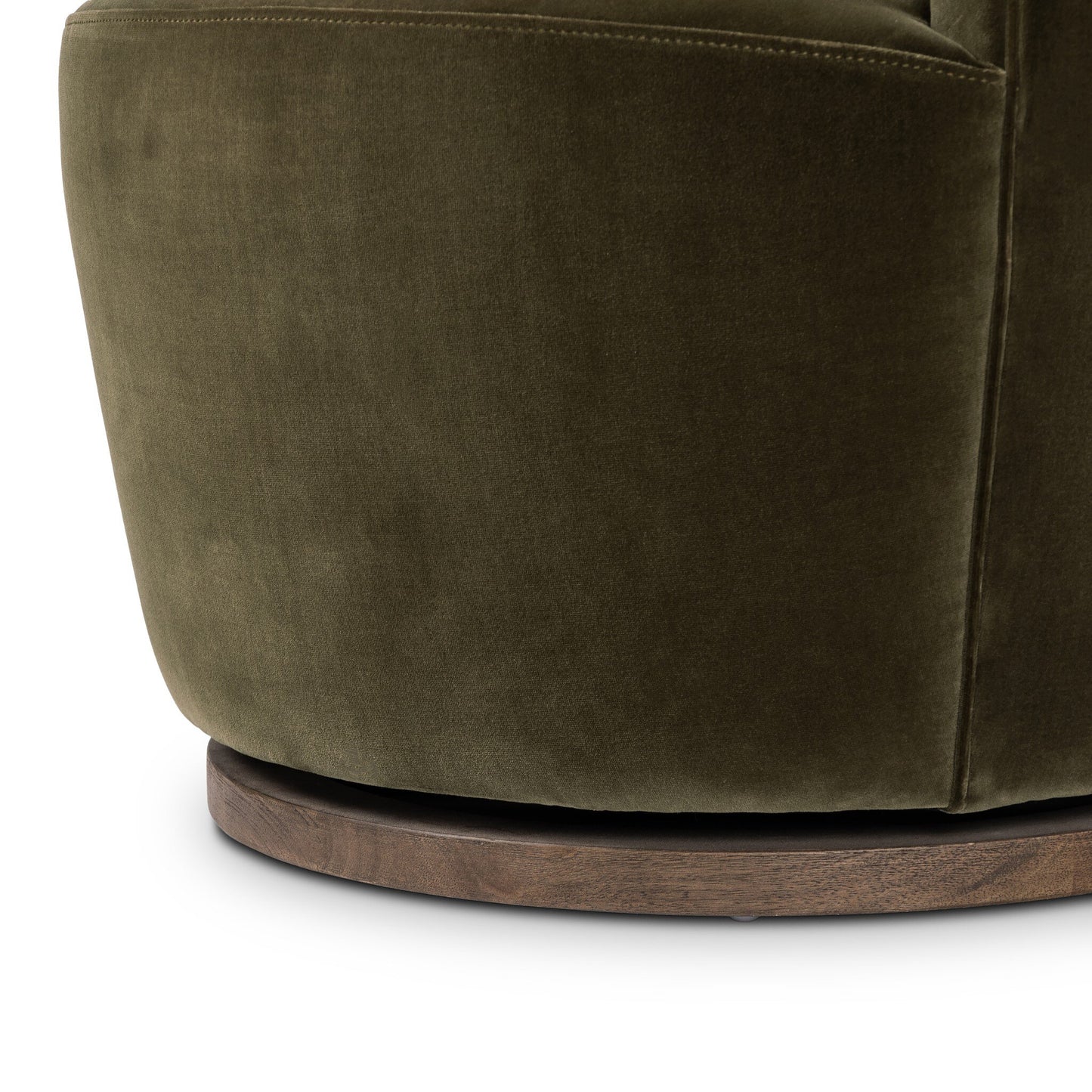 Aurora Swivel Chair Surrey Olive Performance Velvet