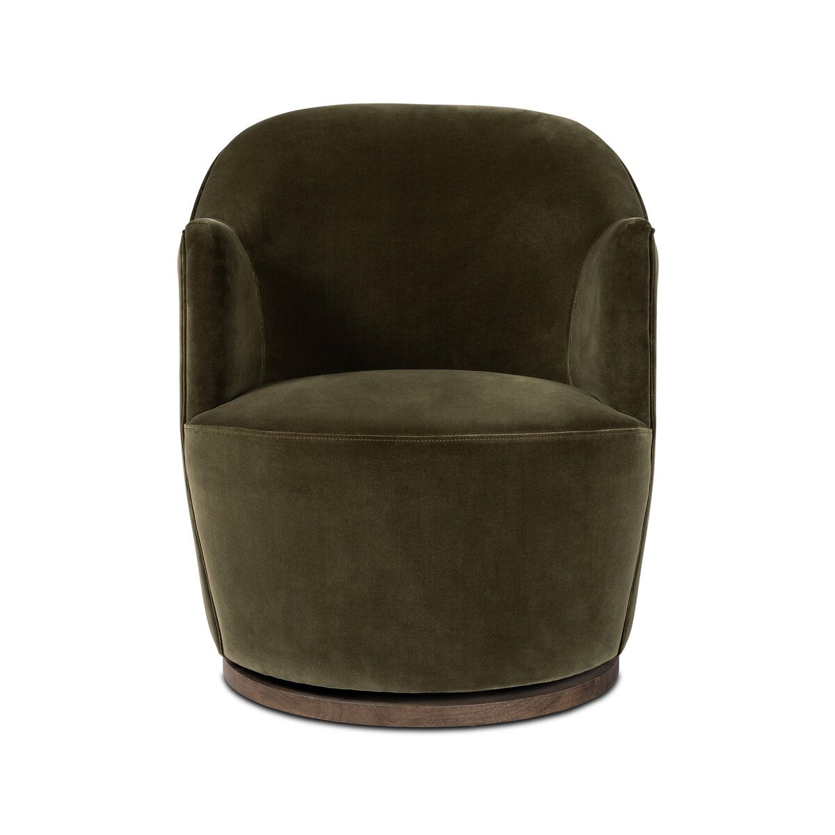 Aurora Swivel Chair Surrey Olive Performance Velvet