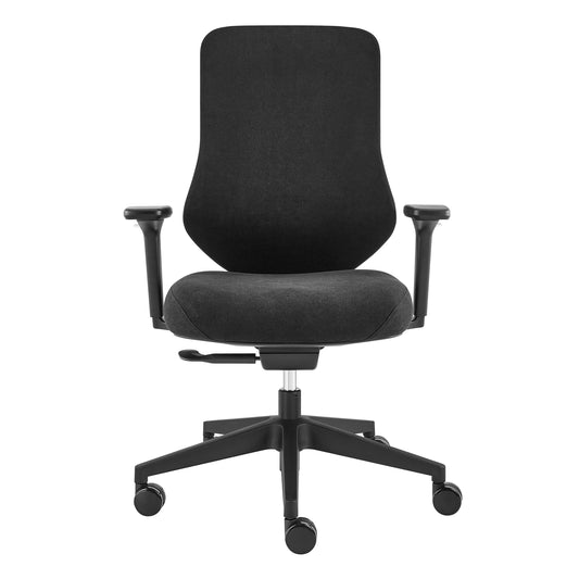 Jeppe Office Chair in Black Fabric and Black Base