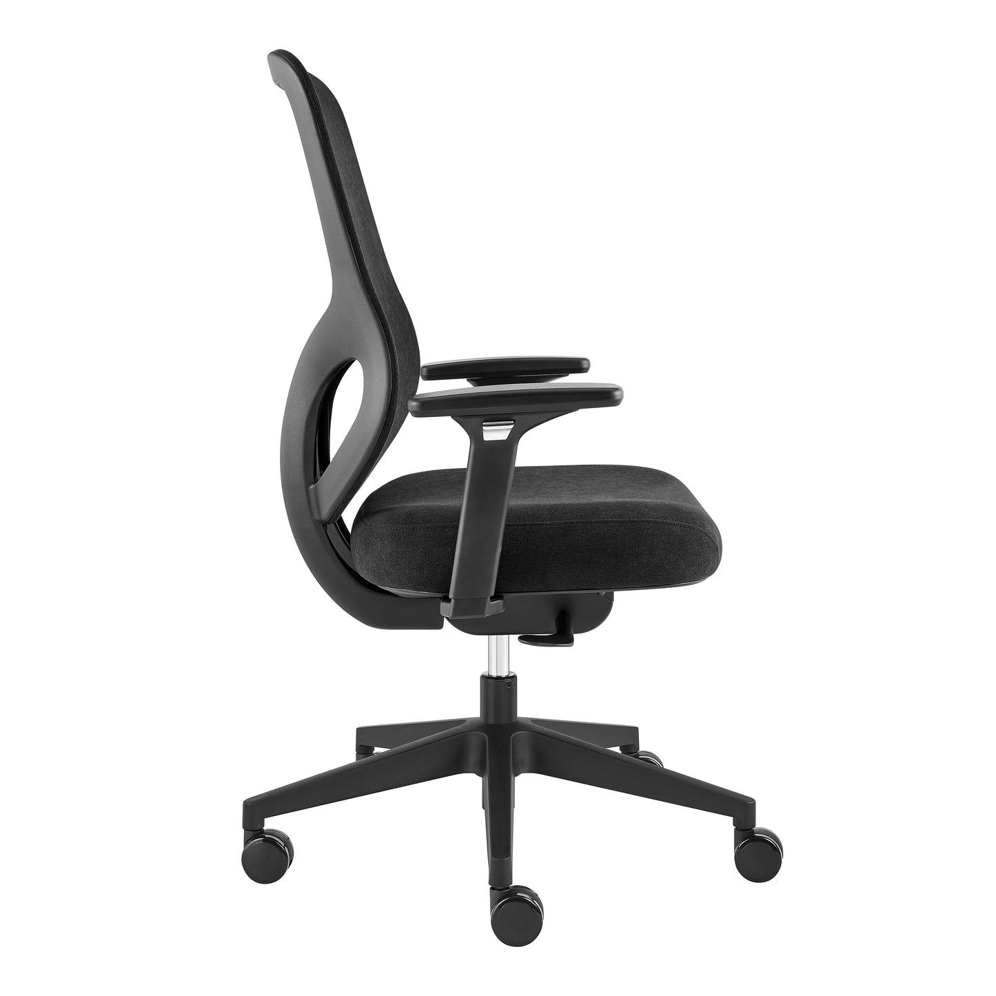 Jeppe Office Chair in Black Fabric and Black Base