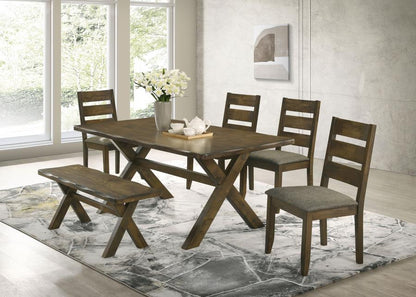 Alston 6 Piece Knotty Nutmeg Rectangular Dining Table Set