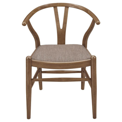 Set of 2 Dinah Wood Wishbone Dining Side Chairs – Walnut Finish | Modern Mid-Century Style
