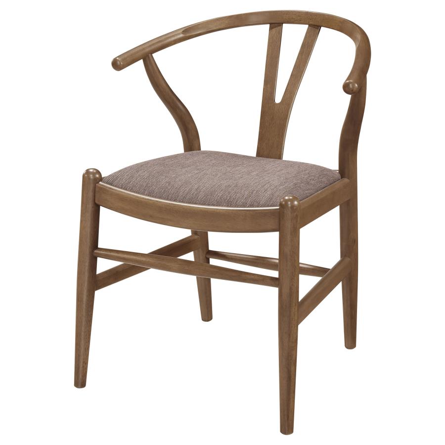 Set of 2 Dinah Wood Wishbone Dining Side Chairs – Walnut Finish | Modern Mid-Century Style