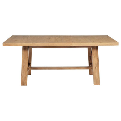Middleton 76-Inch Extension Leaf Dining Table – Natural Brown Wood Finish | Modern Expandable Dining Table