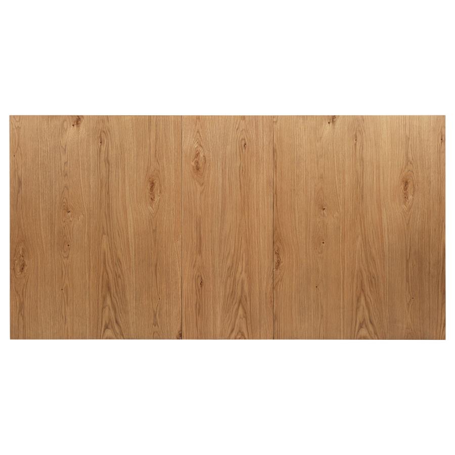 Middleton 76-Inch Extension Leaf Dining Table – Natural Brown Wood Finish | Modern Expandable Dining Table