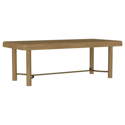 Arini 7 Piece Sand Wash and Black Extension Leaf Dining Table Set