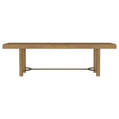 Arini 7 Piece Sand Wash and Black Extension Leaf Dining Table Set