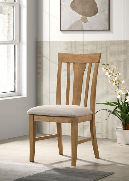 Hartville Dining Side Chairs (Set of 2) – Natural Light Brown Finish