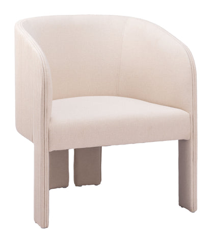 Hull Accent Chair - Beige Stylish Upholstered Chair for Cozy and Contemporary Spaces