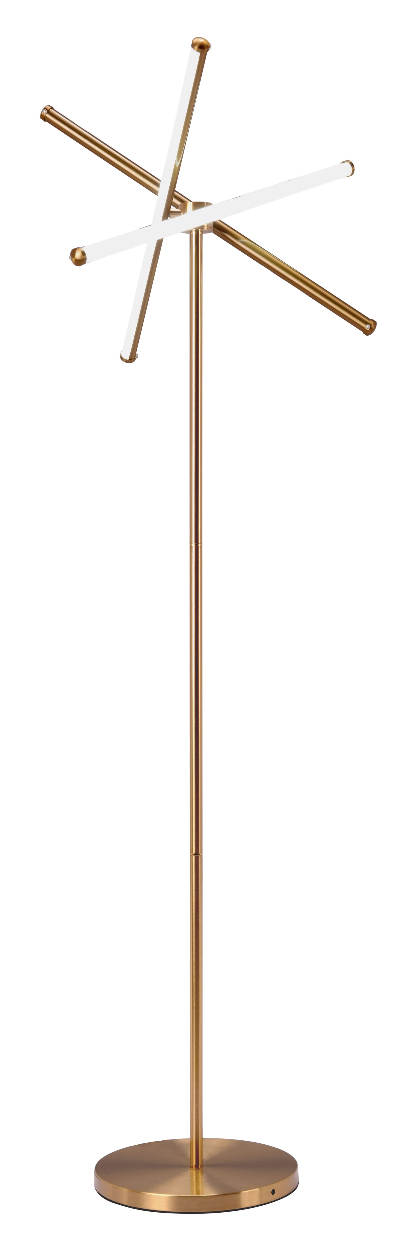 Garza Floor Lamp Brass