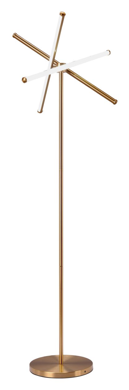 Garza Floor Lamp Brass