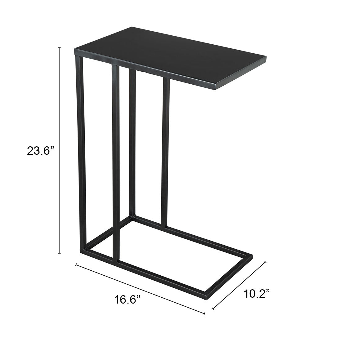 Atom Side Table Black