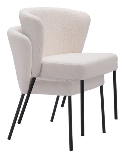 Aimee Dining Chair Set of 2 - Stylish Cream Design for Elegant Dining Rooms and Contemporary Spaces