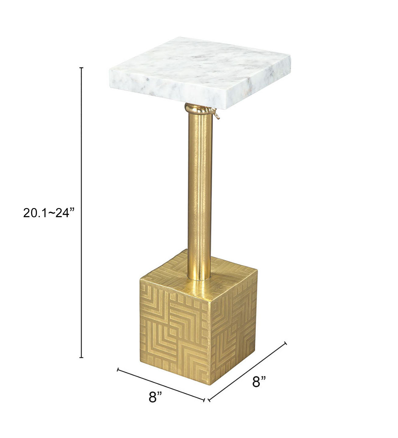 Josef Side Table White & Gold