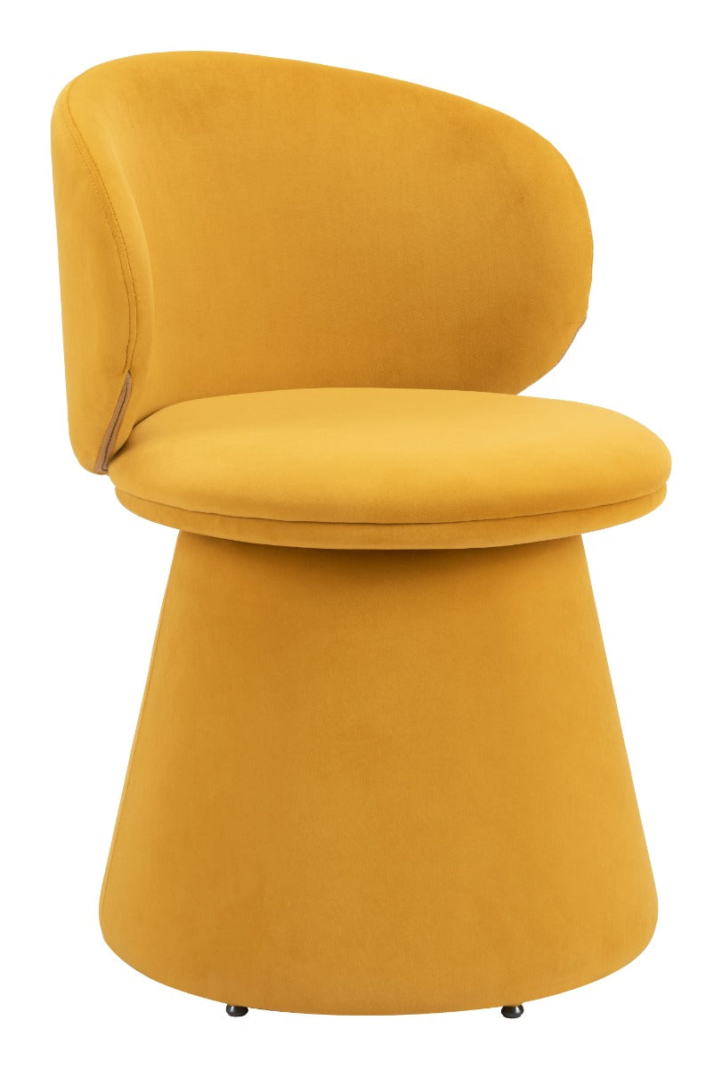 Oblic Swivel Dining Chair Orange