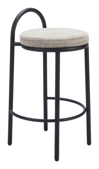 Sisal Beige Tweed Counter Stool Set of 2