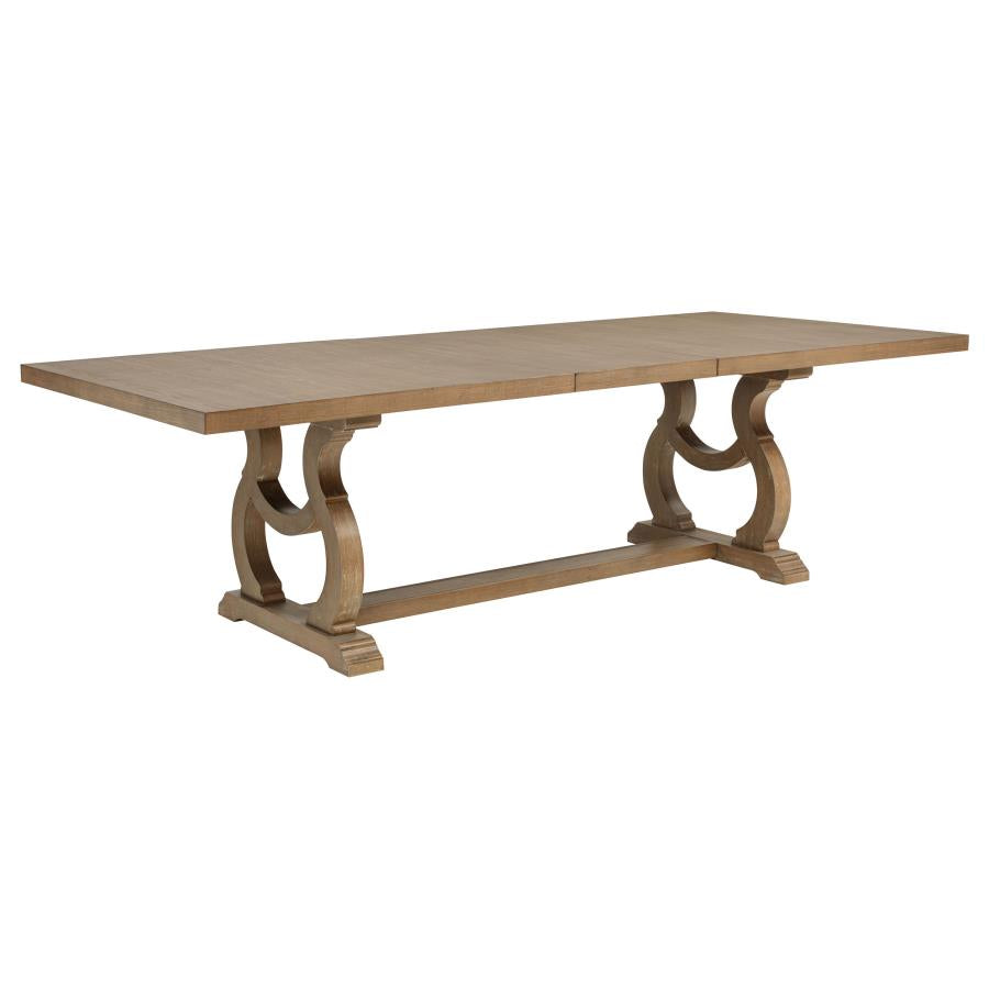 Brockway 7 Piece Barley Brown Extension Leaf Dining Set
