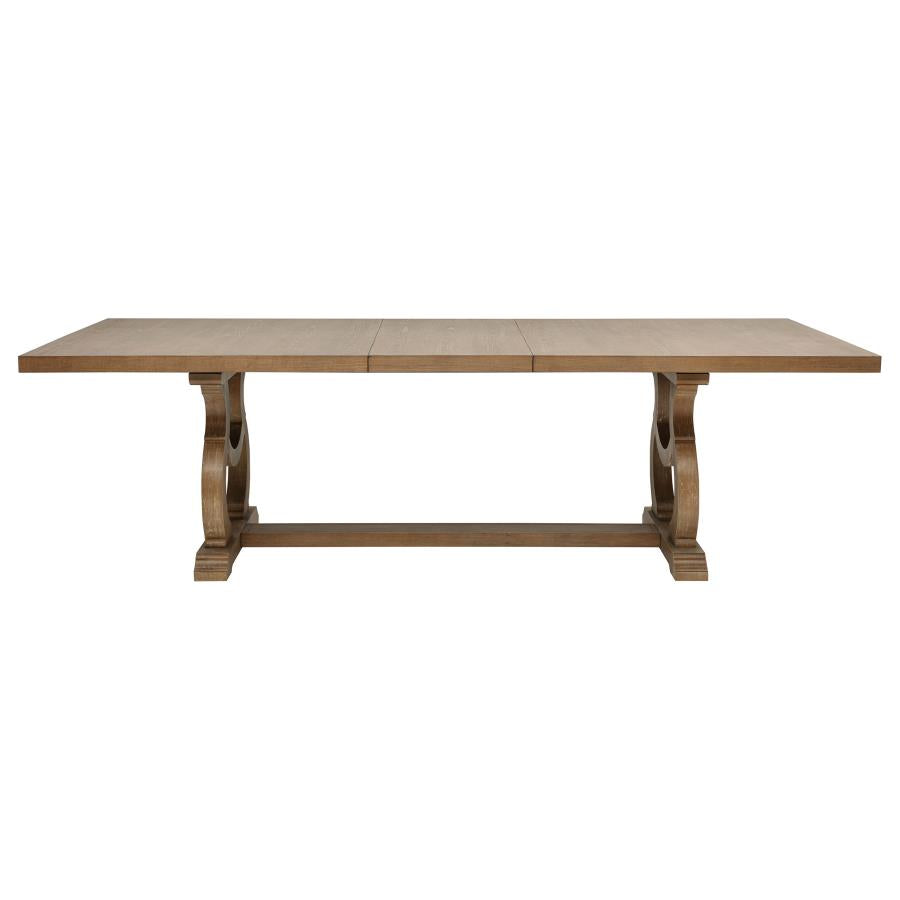 Brockway 7 Piece Barley Brown Extension Leaf Dining Set