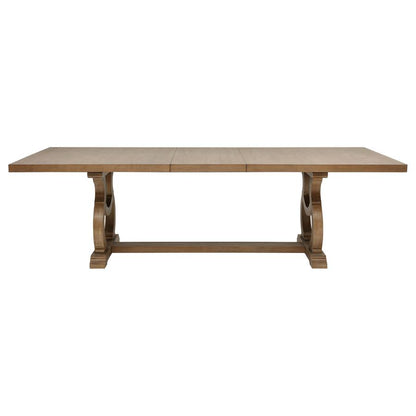 Brockway 7 Piece Barley Brown Extension Leaf Dining Set
