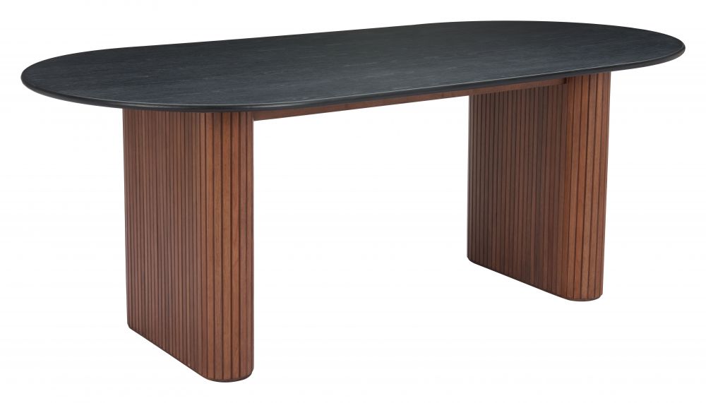 Lassig Dining Table Black & Walnut