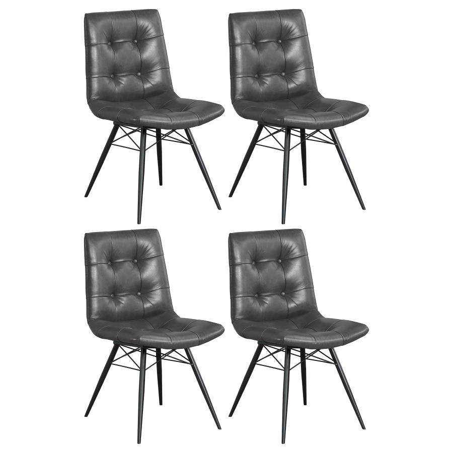 Hutchinson Tufted Dining Chairs Charcoal (Set Of 4)