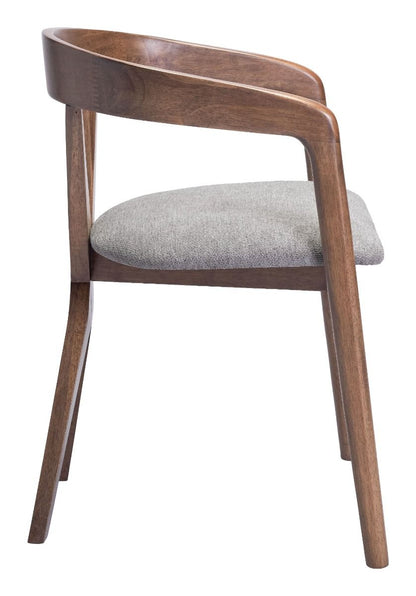 Cairo Dining Chair Dove Gray & Walnut