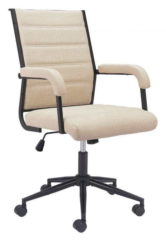 Auction Office Chair Beige - Stylish & Comfortable Office Chair with a Soft Beige Upholstery for a Professional and Modern Workspace