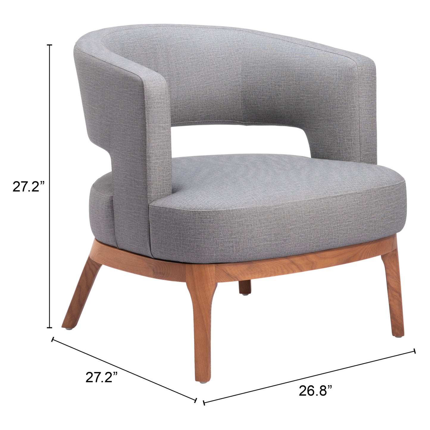 Penryn Accent Chair - Slate Gray Modern Upholstered Chair for Sophisticated Living Rooms