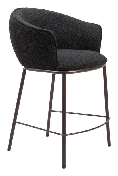 Essen Counter Stool - Black & Bronze Elegant and Stylish Counter Stool for Contemporary Kitchens and Dining Spaces