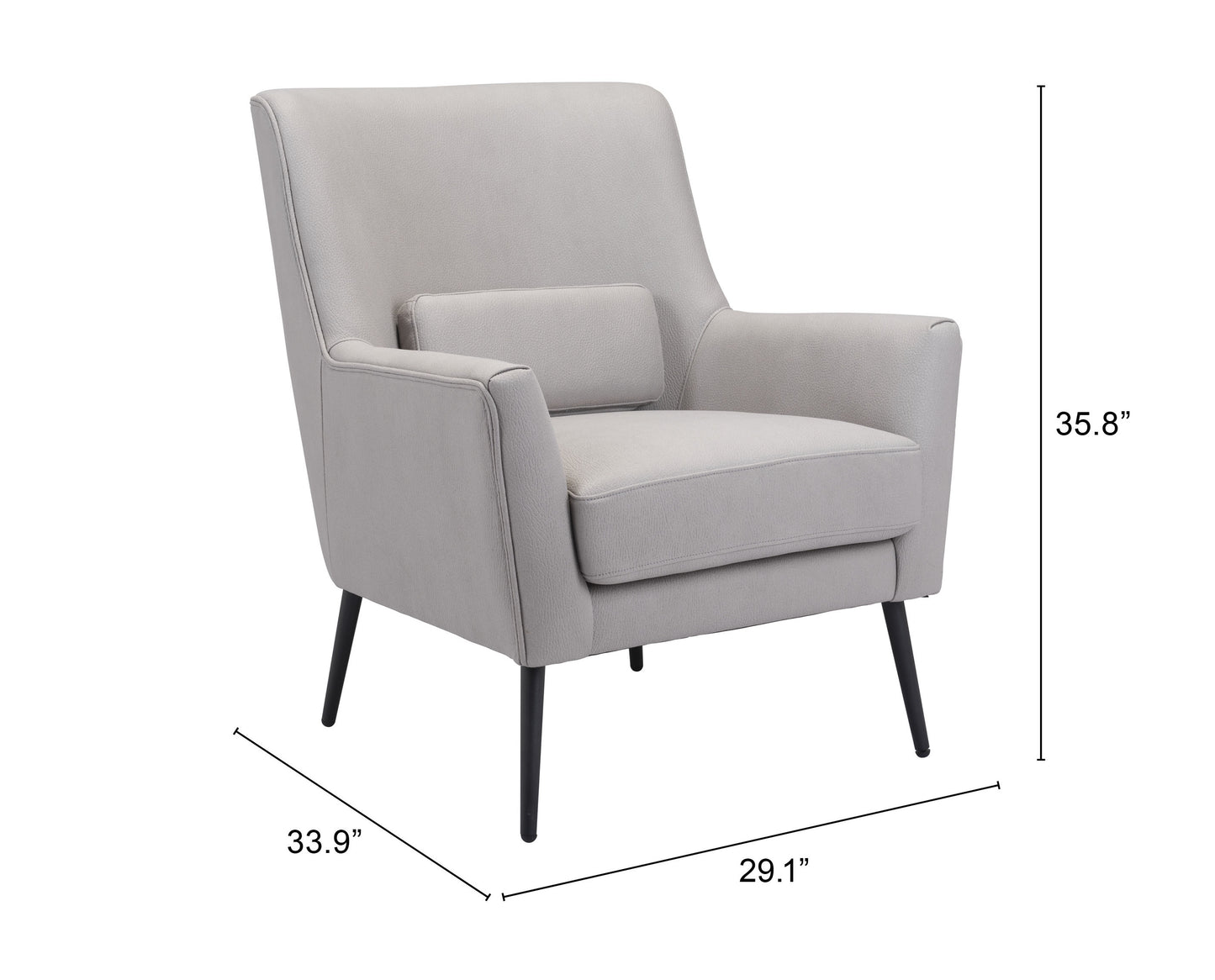 Ontario Accent Chair Gray