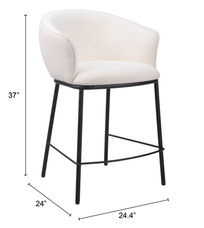 Essen Counter Stool - Ivory Stylish and Comfortable Counter Stool for Contemporary Kitchens and Dining Spaces