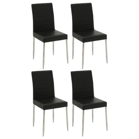 Vance Upholstered Dining Chairs Black (Set Of 4)