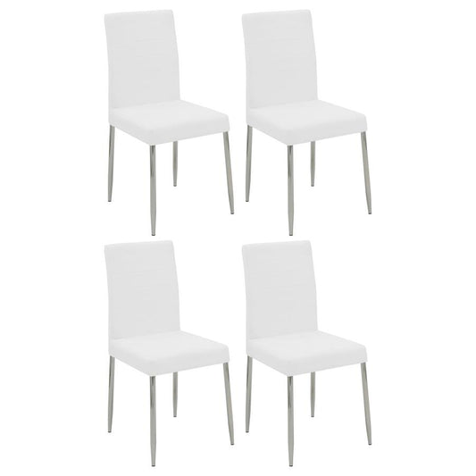 Vance Upholstered Dining Chairs White (Set Of 4)