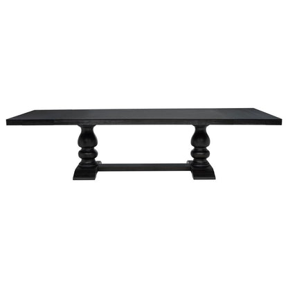 Phelps 7 Piece Distressed Noir Rectangular Extension Dining Table Set