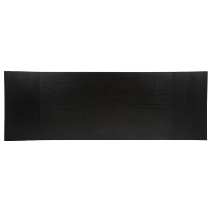 Phelps 7 Piece Distressed Noir Rectangular Extension Dining Table Set