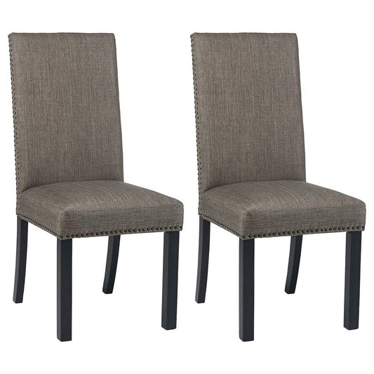 Jamestown Upholstered Side Chairs Charcoal (Set Of 2)