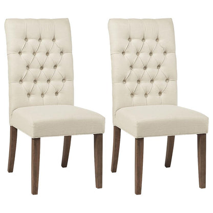 Set of 2 Douglas Upholstered Dining Side Chairs – Oatmeal Fabric | Modern Comfort & Style