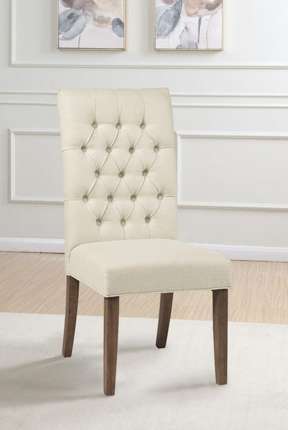 Set of 2 Douglas Upholstered Dining Side Chairs – Oatmeal Fabric | Modern Comfort & Style