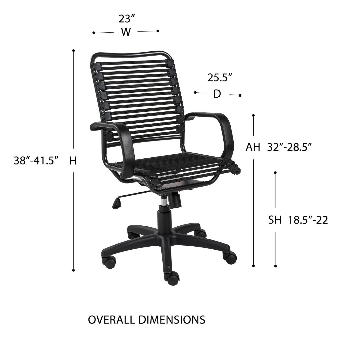 Allison Bungie Flat High Back Office Chair