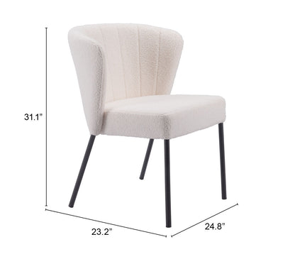 Aimee Dining Chair Set of 2 - Stylish Cream Design for Elegant Dining Rooms and Contemporary Spaces