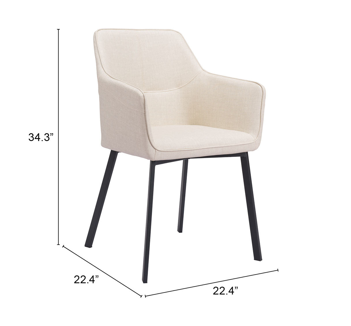 Adage Dining Chair (Set of 2) Beige