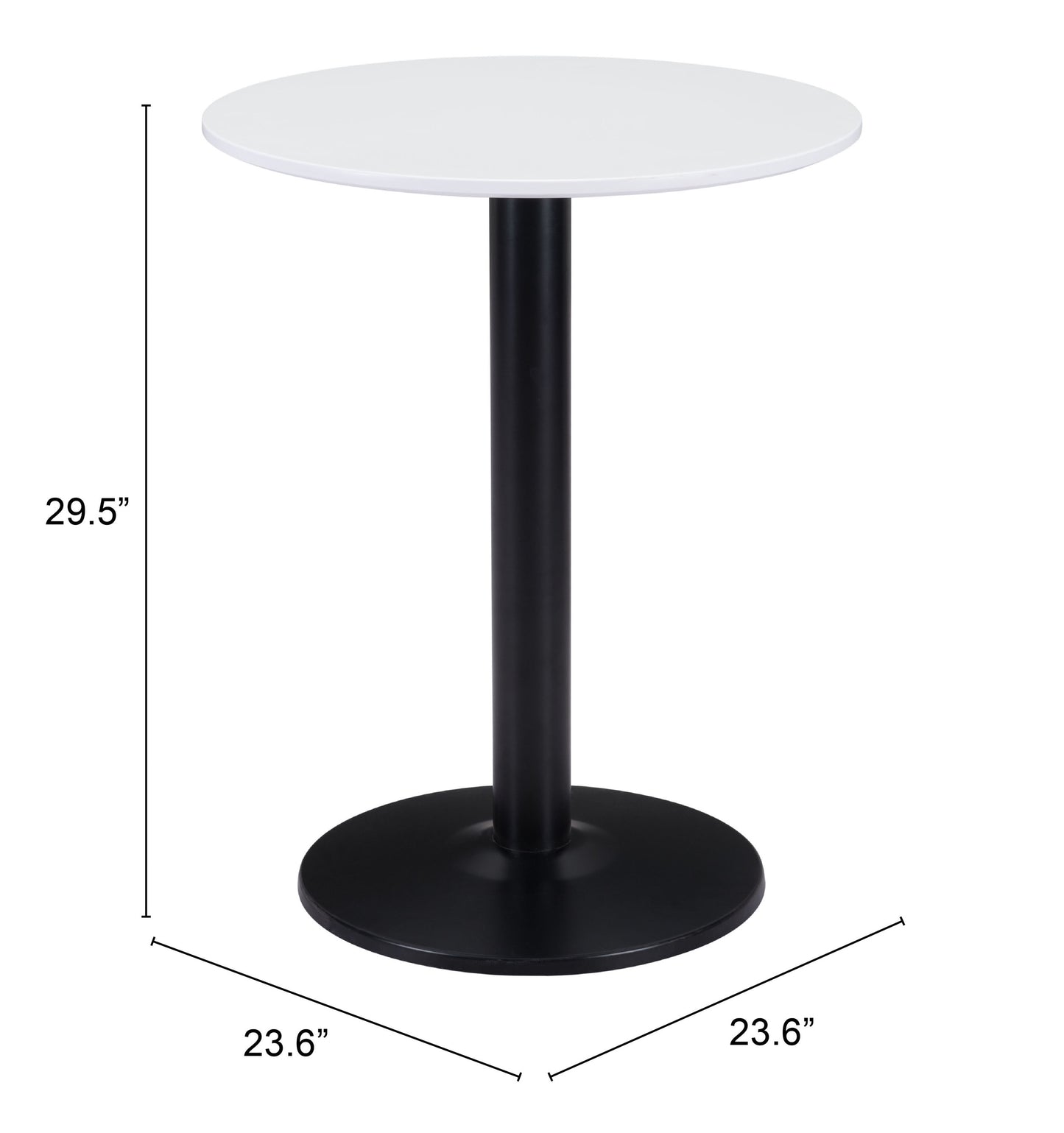 Alto Bistro Table White & Black